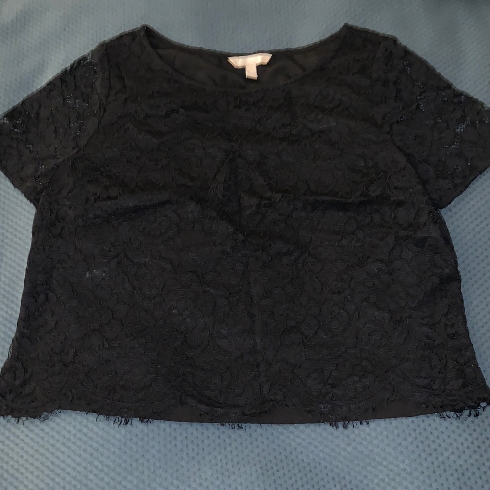 Banana Republic navy lace top